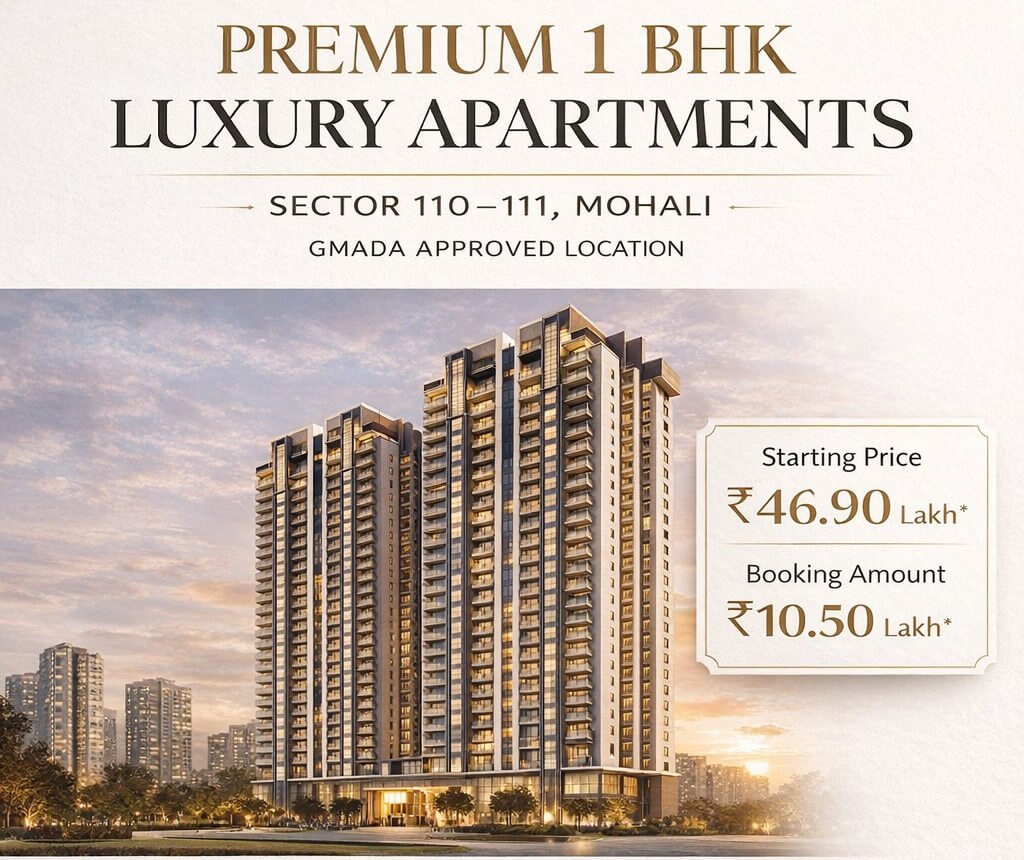 1BHK Luxury Apartments | SBP Vedanya, Sector 110 - 111, Mohali